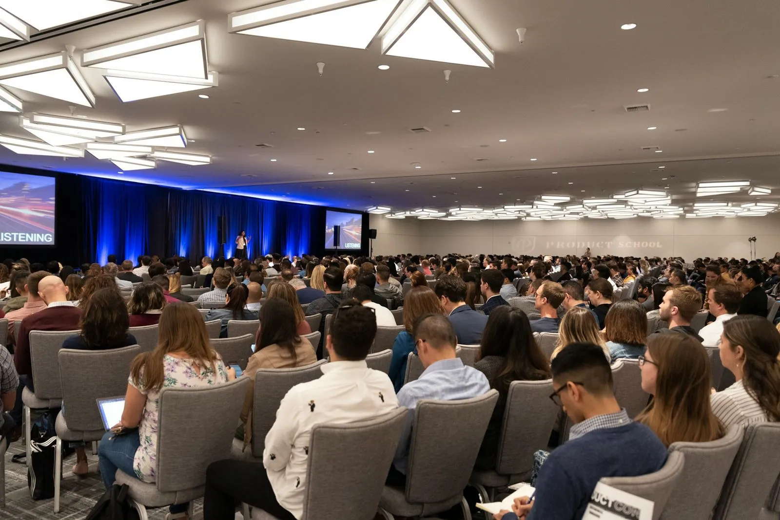 Crowd at speaking event