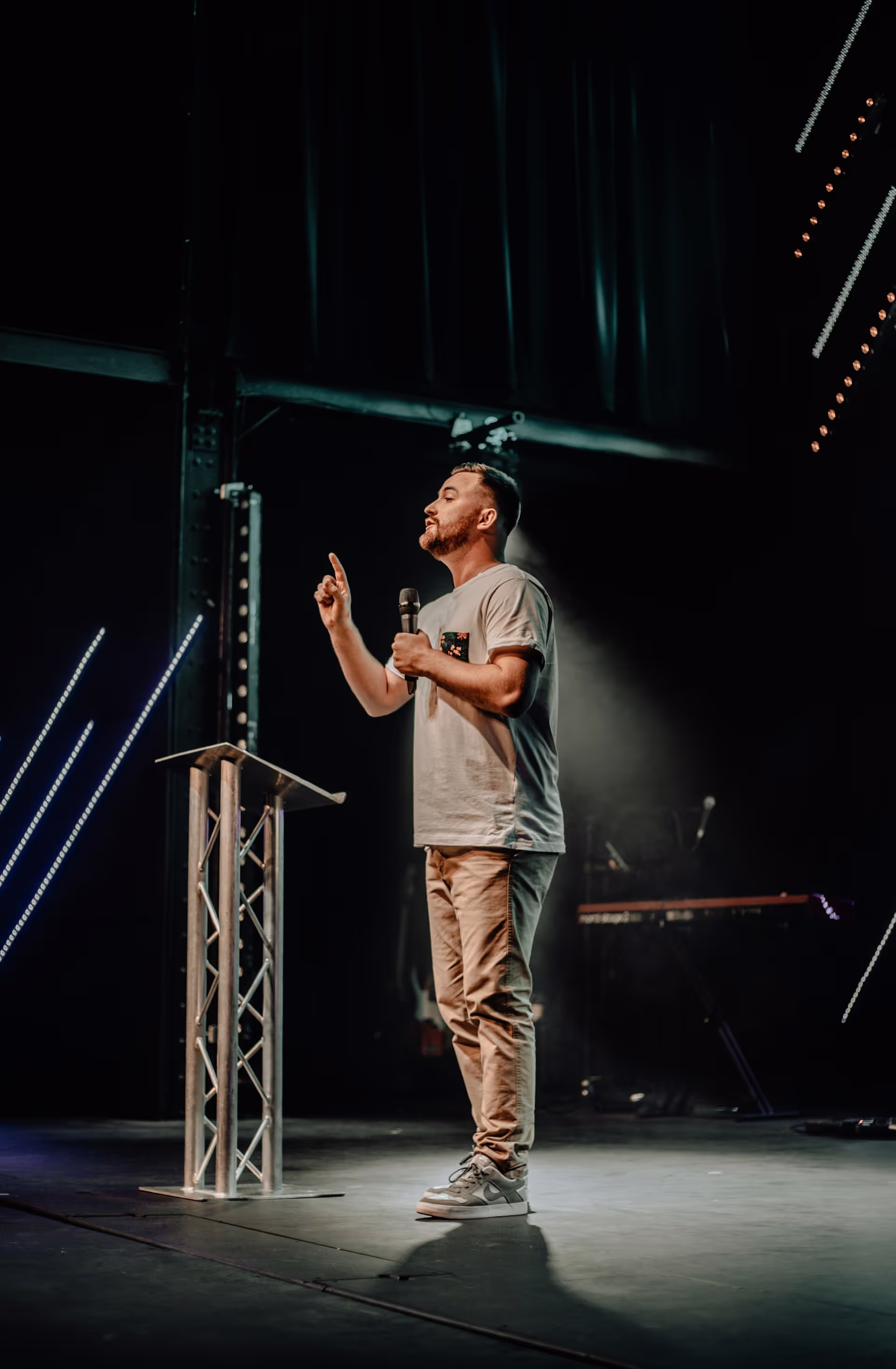 Simon Smith speaking on stage
